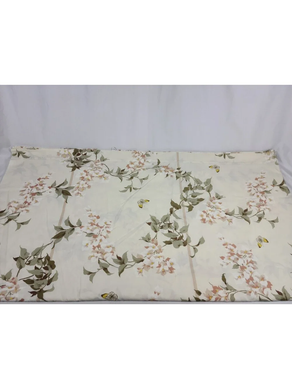 Springmaid Non Iron Percale Butterfly Floral Flat Sheet Queen